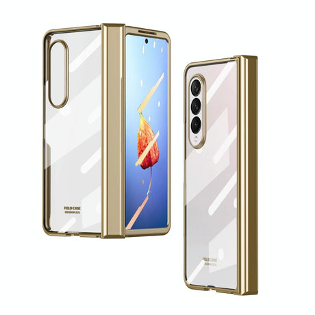 For Samsung Galaxy z Fold4 5G Samsung Galaxy z Fold4 Full Body Electroplating Hinge Case - Integrated Design - Gold