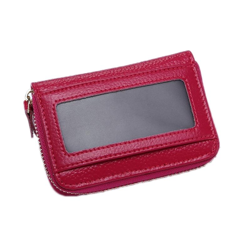 Multi Position Zipper Organ Card Holder Versatile Business Accessory - Black