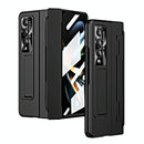 For Samsung Galaxy Z Fold4 5G Folding Case With Integrated Hinge - Black