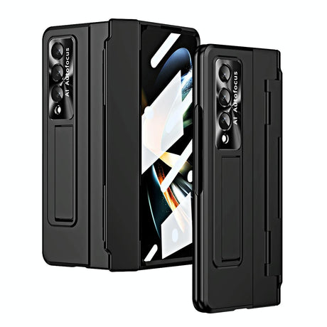 For Samsung Galaxy Z Fold4 5G Folding Case With Integrated Hinge - Black