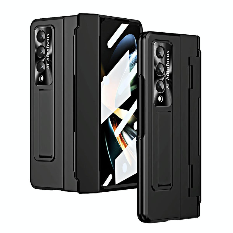 For Samsung Galaxy Z Fold4 5G Folding Case With Integrated Hinge - Black