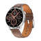 1.32 Inch Heart Rate Monitoring Smart Watch With Payment Function - Silver Leather