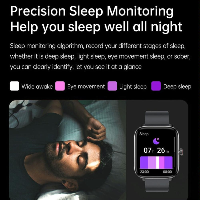 1.96 Inch Ip67 Waterproof Silicone Band Smart Watch Supports Dual-Mode Bluetooth Call / Heart Rate Monitoring - Gold