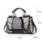 Shiny Leather Handbag With Single-Sided Embroidery - Rice-White