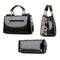 Shiny Leather Handbag With Single-Sided Embroidery - Rice-White