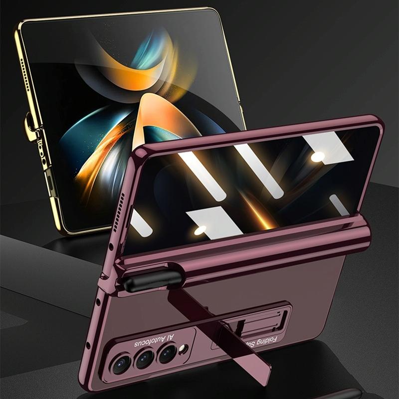 For Samsung Galaxy Z Fold4 5G Magnetic Privacy Case - Foldable - Silver