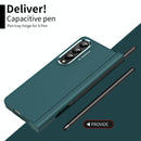 For Samsung Galaxy Z Fold4 5G Samsung Fold 4 Hinge Flip Case - Two Tone Contact Lens - Purple