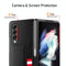 For Samsung Galaxy Z Fold4 5G Litchi Texture Microfiber Case - Black
