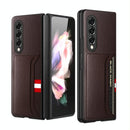 For Samsung Galaxy Z Fold4 5G Litchi Texture Microfiber Case - Black