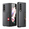 For Samsung Galaxy Z Fold4 5G Litchi Texture Microfiber Case - Black