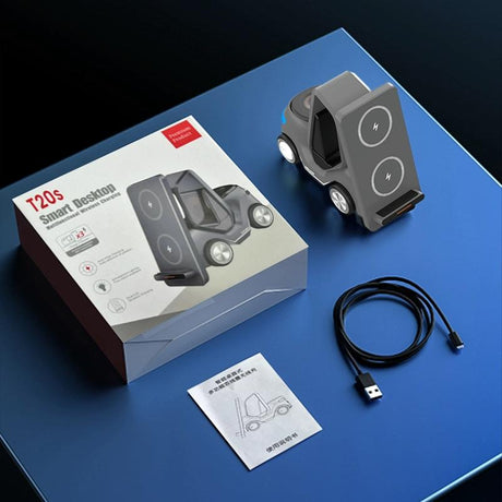 15W 3 In 1 Forklift Wireless Charger With Led Light - Yellow