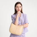 Adjustable Leather Crossbody Bag Large Capacity - Pink