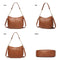 Adjustable Leather Crossbody Bag Large Capacity - Pink