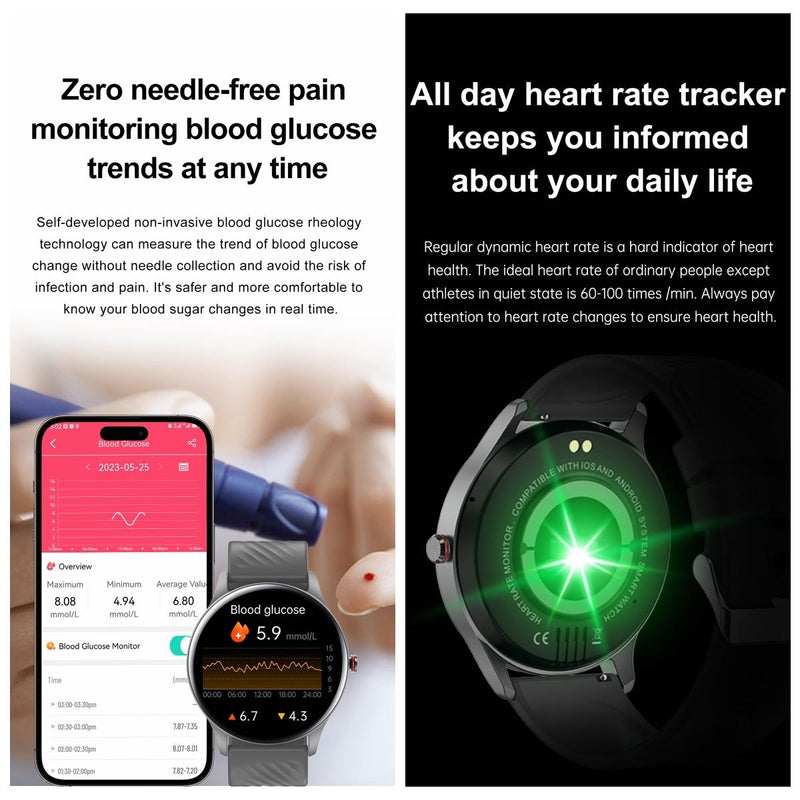 1.43 Inch Amoled Smart Watch With Bt Call & Health Tracking - Blue