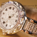 Diamond Chain Watch for Women - Elegant and Timeless - Silver Golden