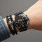 Men Three-Eye Luminous Quartz Watch - Black / Gold