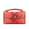 Sequin Snake Print Wrist Bag - Multifunctional Chain Wallet - Black