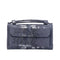 Sequin Snake Print Wrist Bag - Multifunctional Chain Wallet - Black