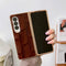 For Samsung Galaxy Z Fold4 5G Leather Mahjong Phone Case - Electroplated - Green