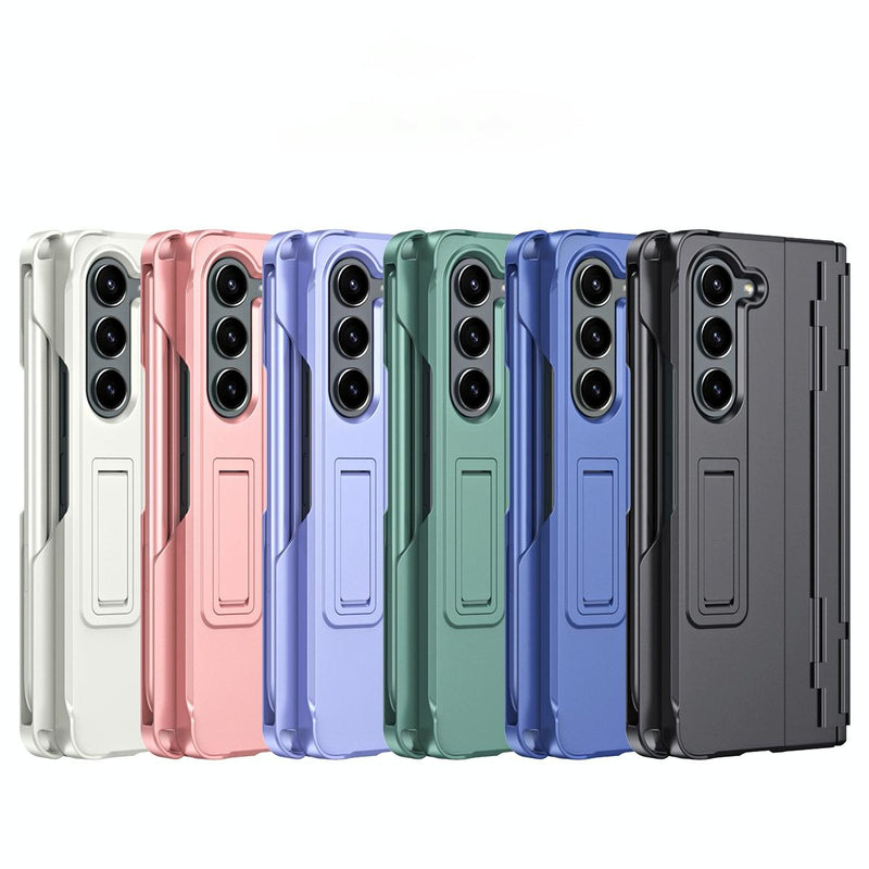 For Samsung Galaxy Z Fold4 5G Shockproof Diamond Case With Hinge And Pen - Blue