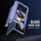 For Samsung Galaxy Z Fold4 5G Shockproof Diamond Case With Hinge And Pen - Blue