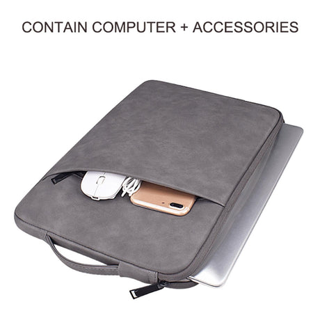14.1-15.4 Inch Sheepskin Notebook Inner Bag Options - Elegant Gray