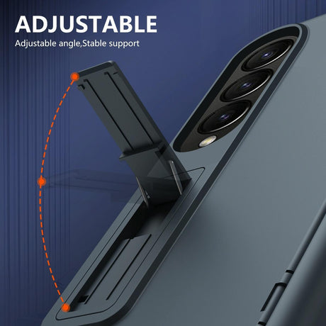 For Samsung Galaxy Z Fold4 5G Shockproof Case With Holder - All-Inclusive - Black