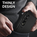 For Samsung Galaxy Z Fold4 5G Shockproof Case With Holder - All-Inclusive - Black