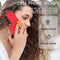 Litchi Pattern Single Button Card Holder Phone Case - Blue
