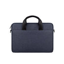 14.1-15.4 Inch Portable Laptop Bag with Single-shoulder Strap - Navy Cyan With Shoulder Strap