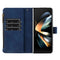 For Samsung Galaxy Z Fold4 5G Leather Zip Wallet With Rhombus Texture - Green