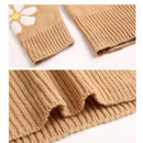 Autumn And Winter Female Knitted Cardigan College Style Sweater Jacket - Camel - M