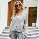 Autumn And Winter Female Knitted Cardigan College Style Sweater Jacket - Camel - M