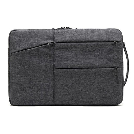 13.3 Inch Business Laptop Liner Bag - Polyester Zipper Closure - Dark Gray