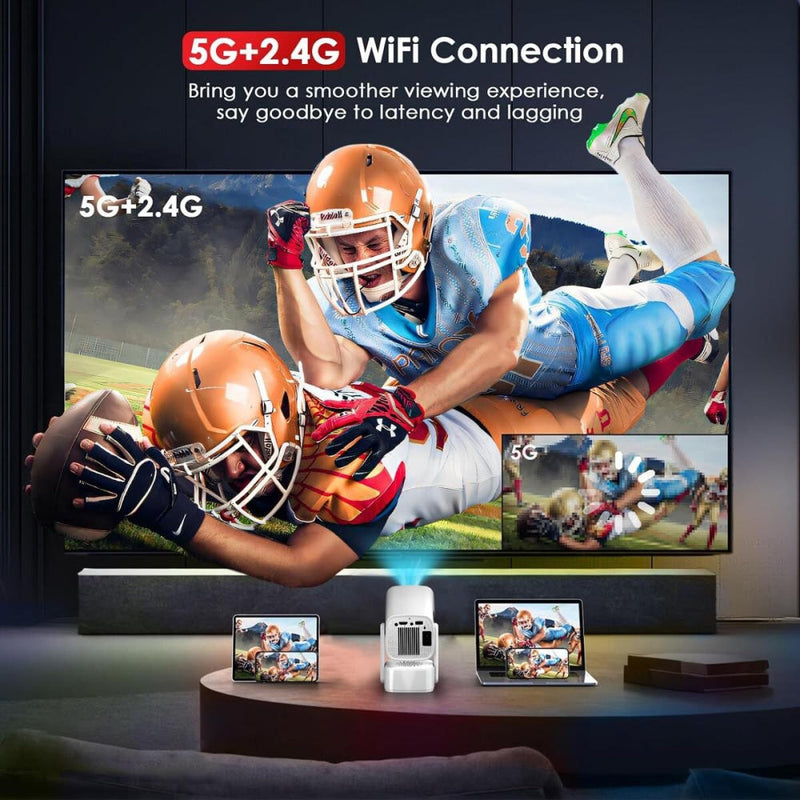Portable Android 11 Wifi Projector - 720P Home Use