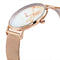 Stylish Men Quartz Watch with Gold Alloy Case and Stainless Steel Band - Round Dial - Wa0733D
