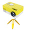 Mini Led Projector With Tripod Mount - Supports Av / Hdmi / Usb / Tf - 1080P Hd - Yellow White