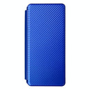 For Samsung Galaxy Z Fold4 5G Carbon Fiber Flip Leather Case - Green