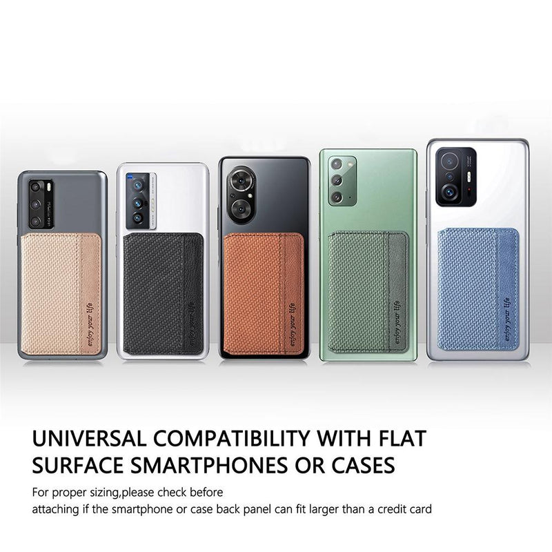 Universal Phone Card Holder With Bracket Multifunctional - Brown