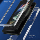 For Samsung Galaxy Z Fold4 5G Clear Acrylic Tpu Phone Case - Red