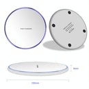 15W Round Wireless Charger Fast Charge - Mirror Black