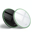 15W Round Wireless Charger Fast Charge - Mirror Black