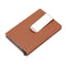 Aluminum Rfid Blocking Card Holder - Microfiber Leather Black