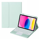 2022 Ipad 10.9 Touch Keyboard Leather Case With Pen Slot - Pink