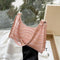 Small Square Stone Pattern Shoulder Bag For Women - Pink