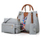 Versatile 4-In-1 Messenger Bag For Women - Fashionable & Spacious - Gray