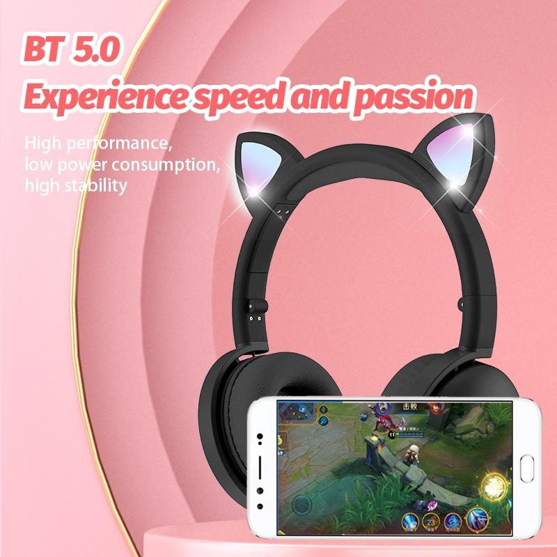 7.1 Surround Sound Cat Ear Gaming Headset With Mic - Red