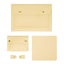 3-in-1 Waterproof Leather Laptop Liner Bag - 13 Inches - Apricot