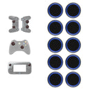 10-piece Luminous Gamepad Button Caps for Ps5 / Ps4 / Ps3 / Xbox one / 360 / Pro / Series x / s - Black Light Blue