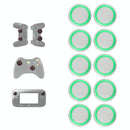 10-piece Luminous Gamepad Button Caps for Ps5 / Ps4 / Ps3 / Xbox one / 360 / Pro / Series x / s - Black Light Blue